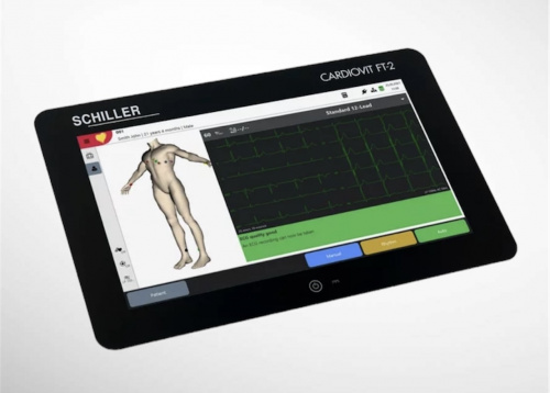 Schiller Cardiovit FT-1 12-Kanal-Touchscreen-EKG, gebraucht, Baujahr 2021